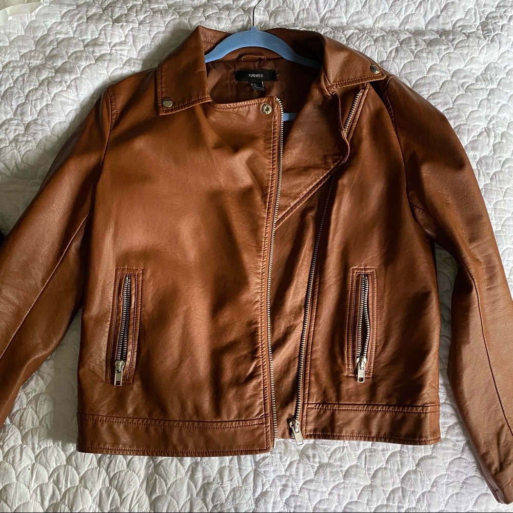 FAUX leather jacket/Forever 21